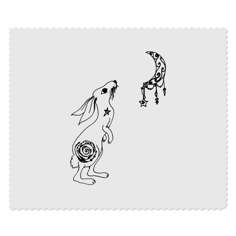 2 x 'Hare & Moon' Microfibre Lens / Glasses Cleaning Cloths (LC00015311)