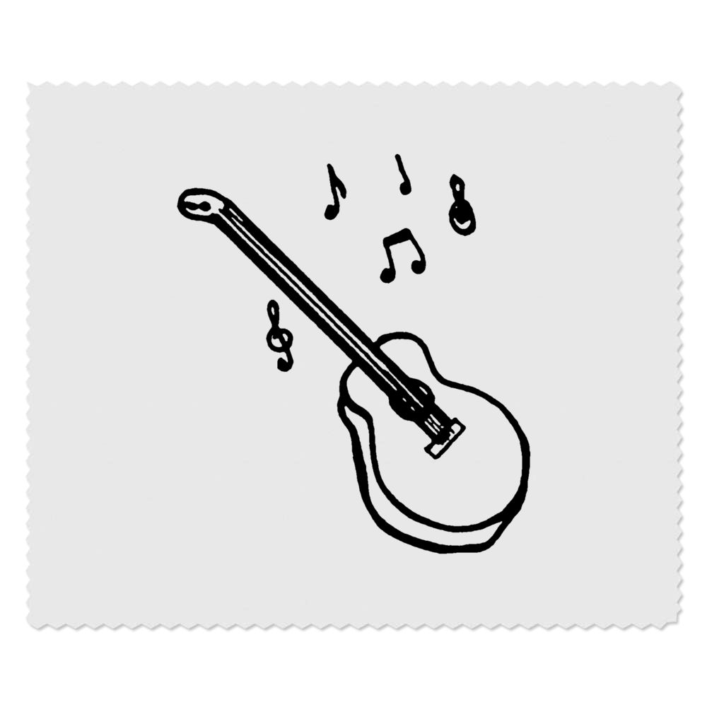 2 x 'Musical Guitar' Microfibre Lens / Glasses Cleaning Cloths (LC00019385)
