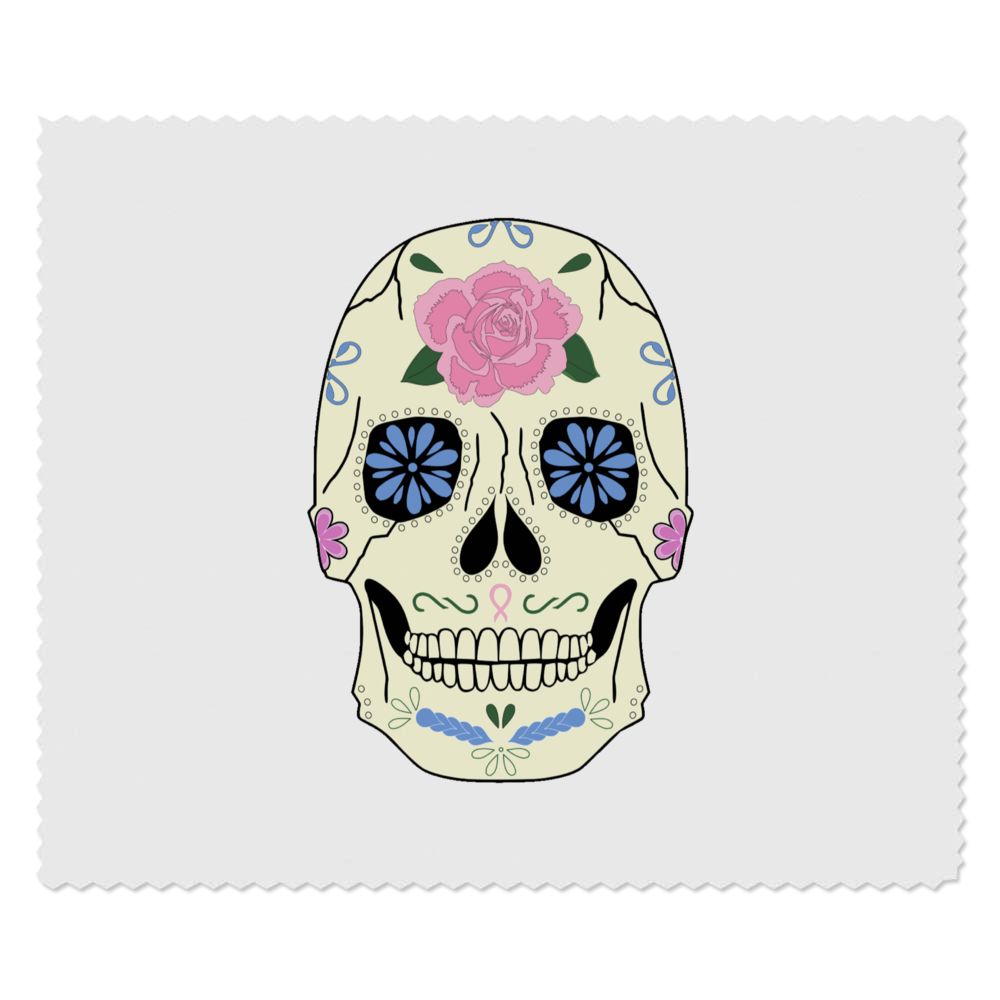 2 x 'Day Of The Dead Skull' Microfibre Lens / Glasses Cleaning Cloths (LC00020428)