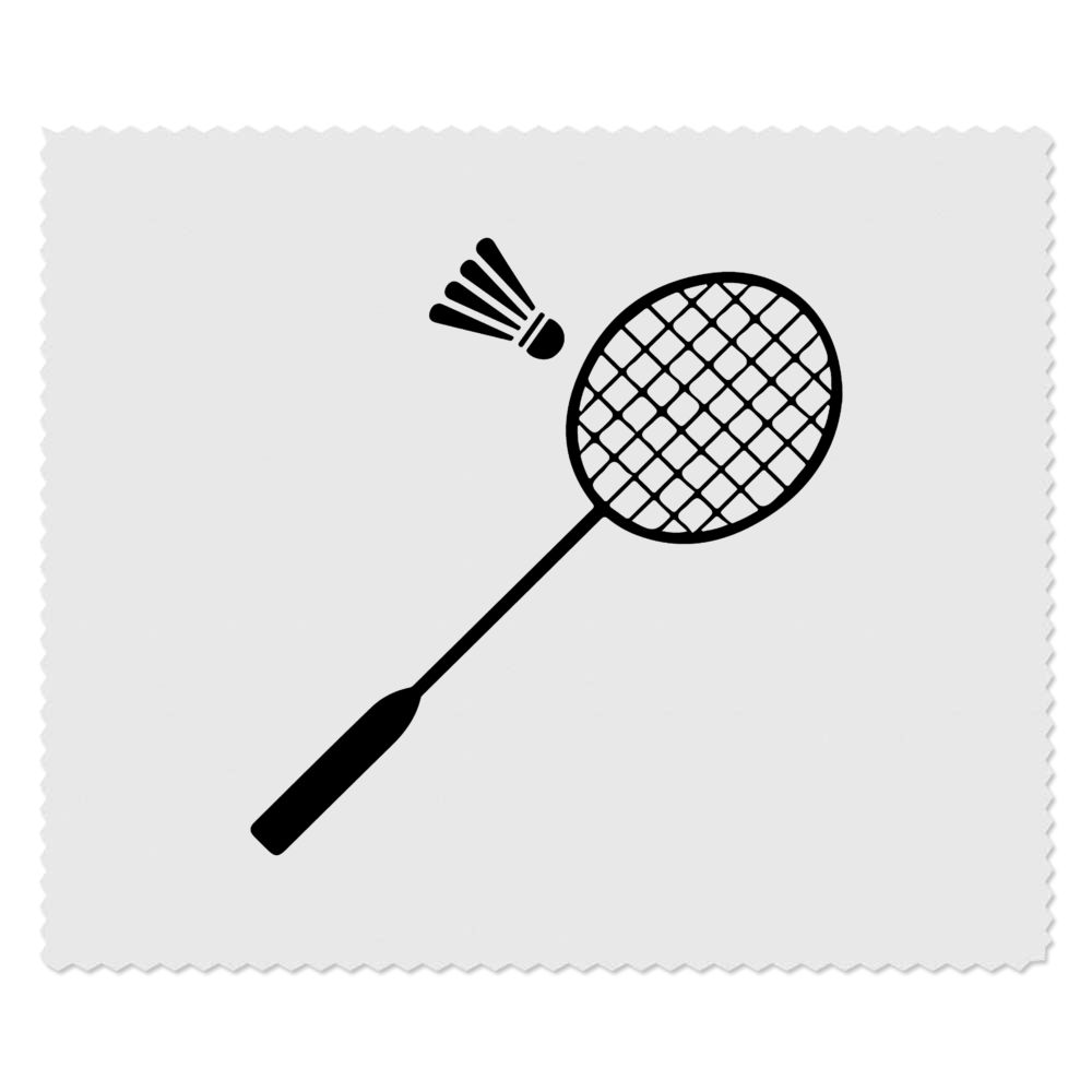 2 x 'Badminton Racket' Microfibre Lens / Glasses Cleaning Cloths (LC00025811)