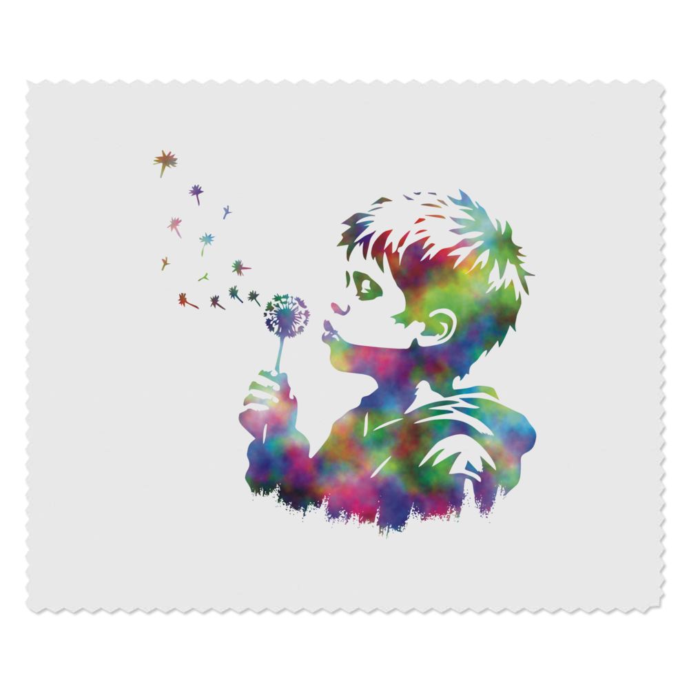 2 x 'Dandelion Blower' Microfibre Lens / Glasses Cleaning Cloths (LC00028142)