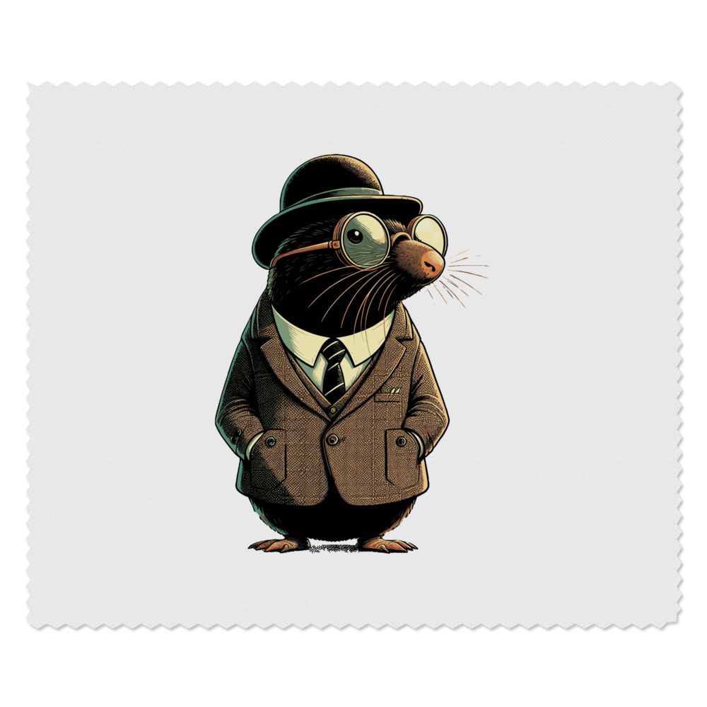 2 x 'Detective Mole' Microfibre Lens / Glasses Cleaning Cloths (LC00029613)