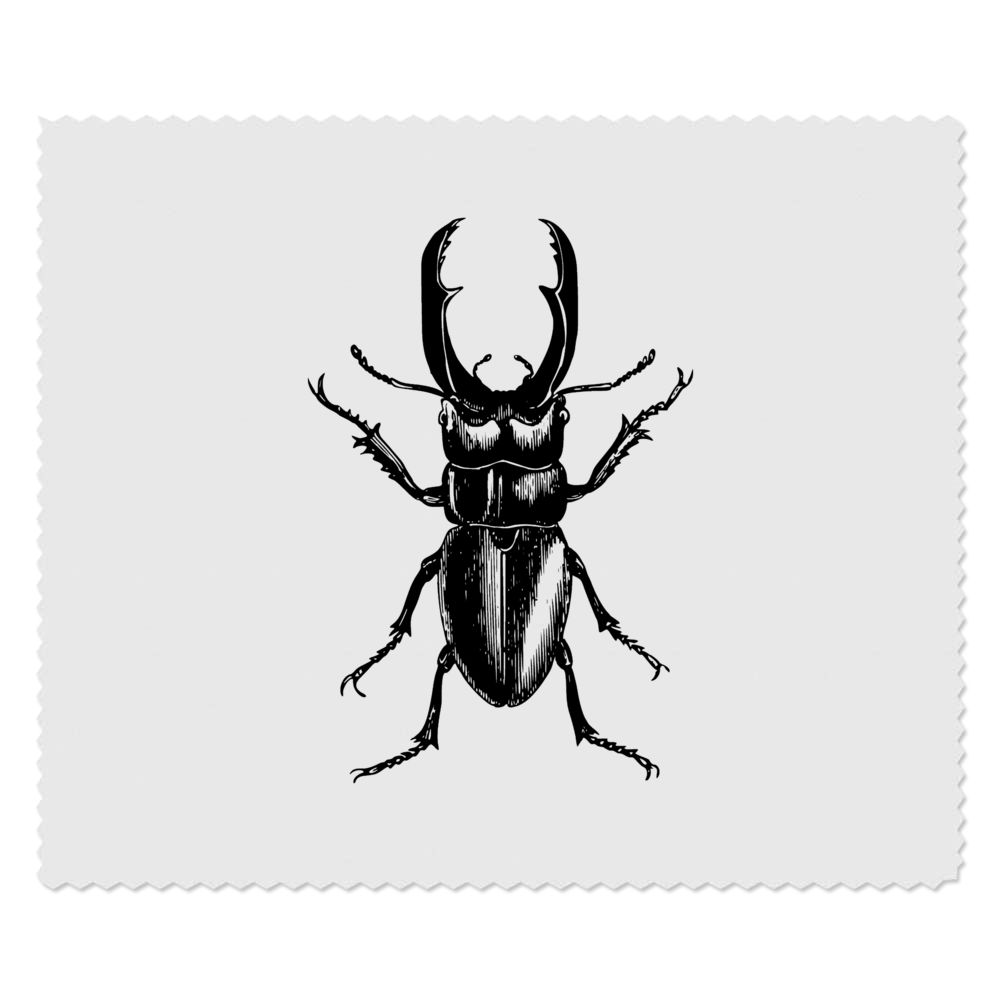 2 x 'Black Beetle' Microfibre Lens / Glasses Cleaning Cloths (LC00029662)