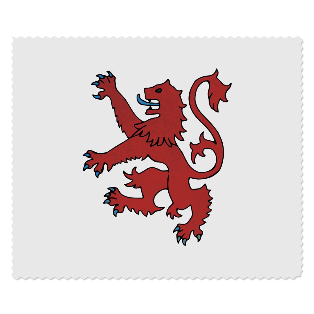 2 x 'Red Lion Rampant' Microfibre Lens / Glasses Cleaning Cloths (LC00031278)