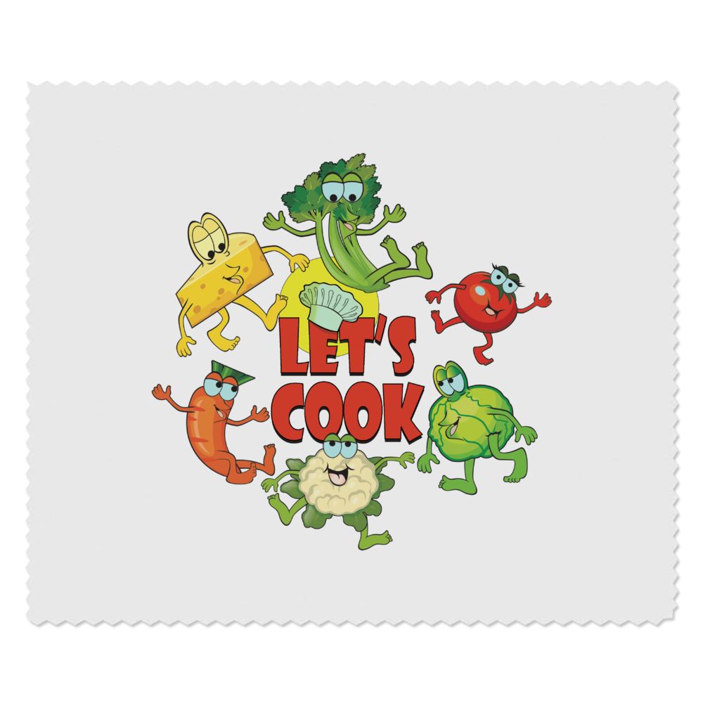 2 x 'Vegetable cartoon' Microfibre Lens / Glasses Cleaning Cloths (LC00031319)