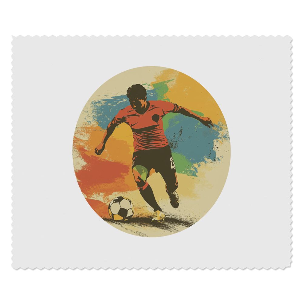 2 x 'Football Player' Microfibre Lens / Glasses Cleaning Cloths (LC00031531)