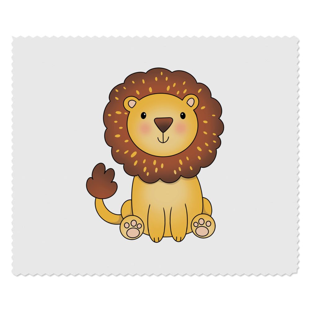 2 x 'Friendly Lion' Microfibre Lens / Glasses Cleaning Cloths (LC00033194)