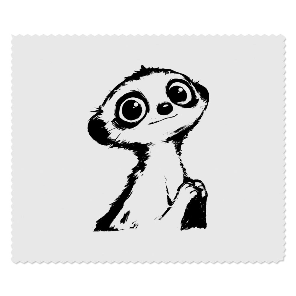 2 x 'Cute Meerkat Portrait' Microfibre Lens / Glasses Cleaning Cloths (LC00033283)