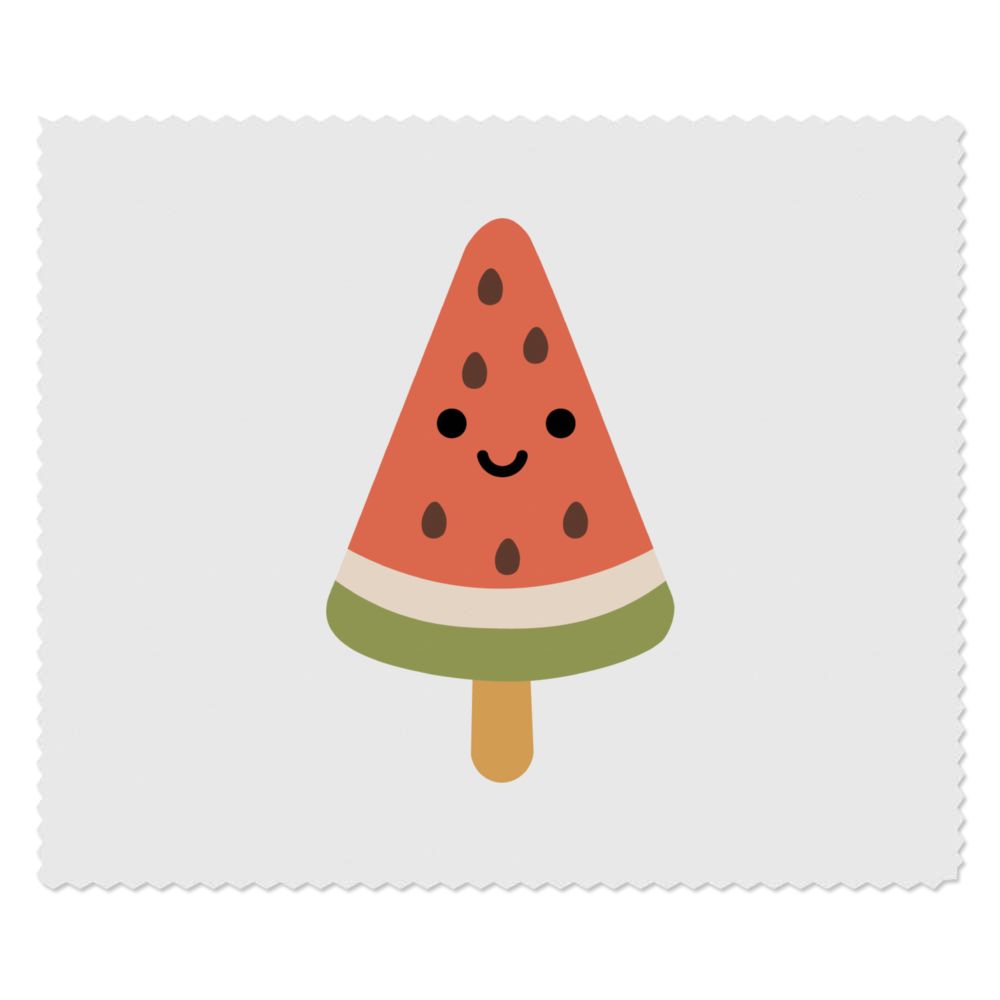 2 x 'Water Melon Ice cream' Microfibre Lens / Glasses Cleaning Cloths (LC00033637)