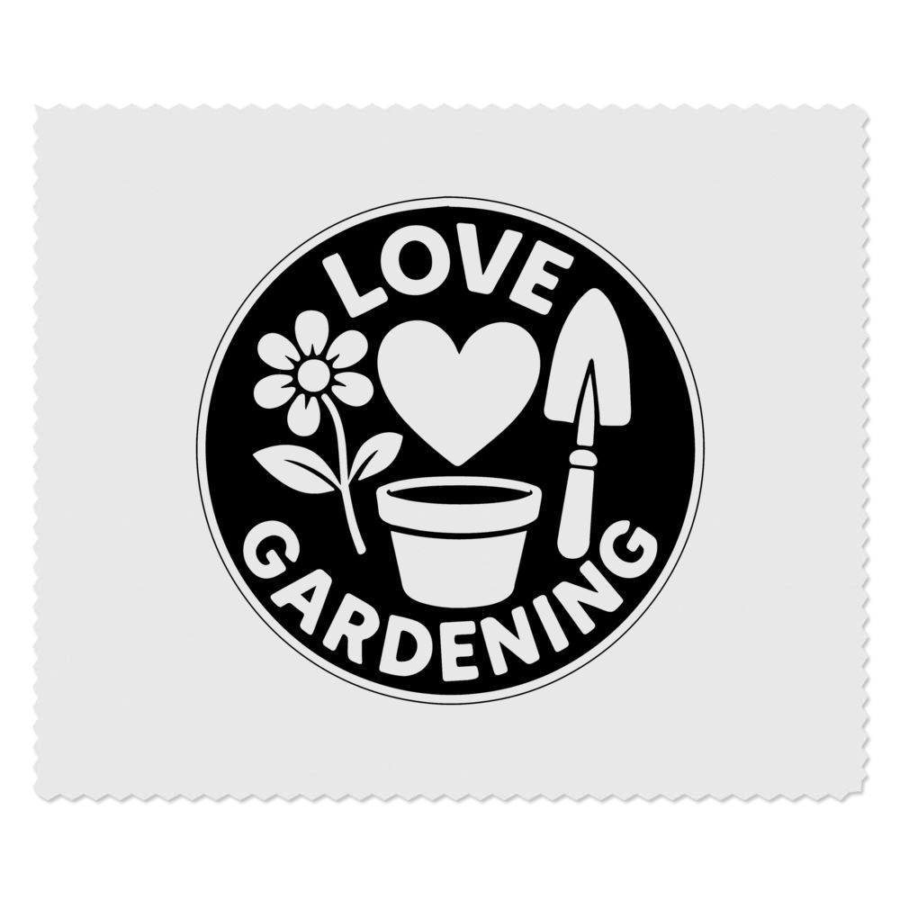 2 x 'Love Gardening' Microfibre Lens / Glasses Cleaning Cloths (LC00033649)