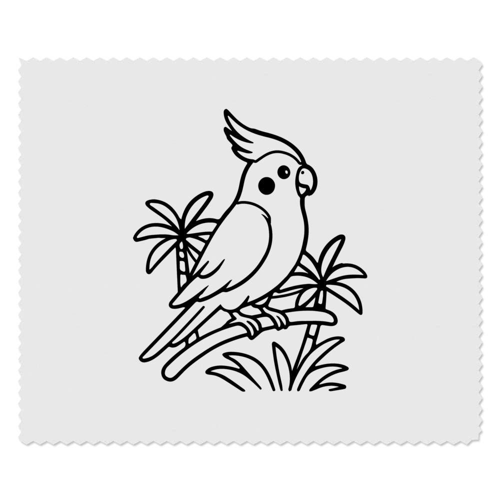 2 x 'Cute Cockatiel' Microfibre Lens / Glasses Cleaning Cloths (LC00035082)