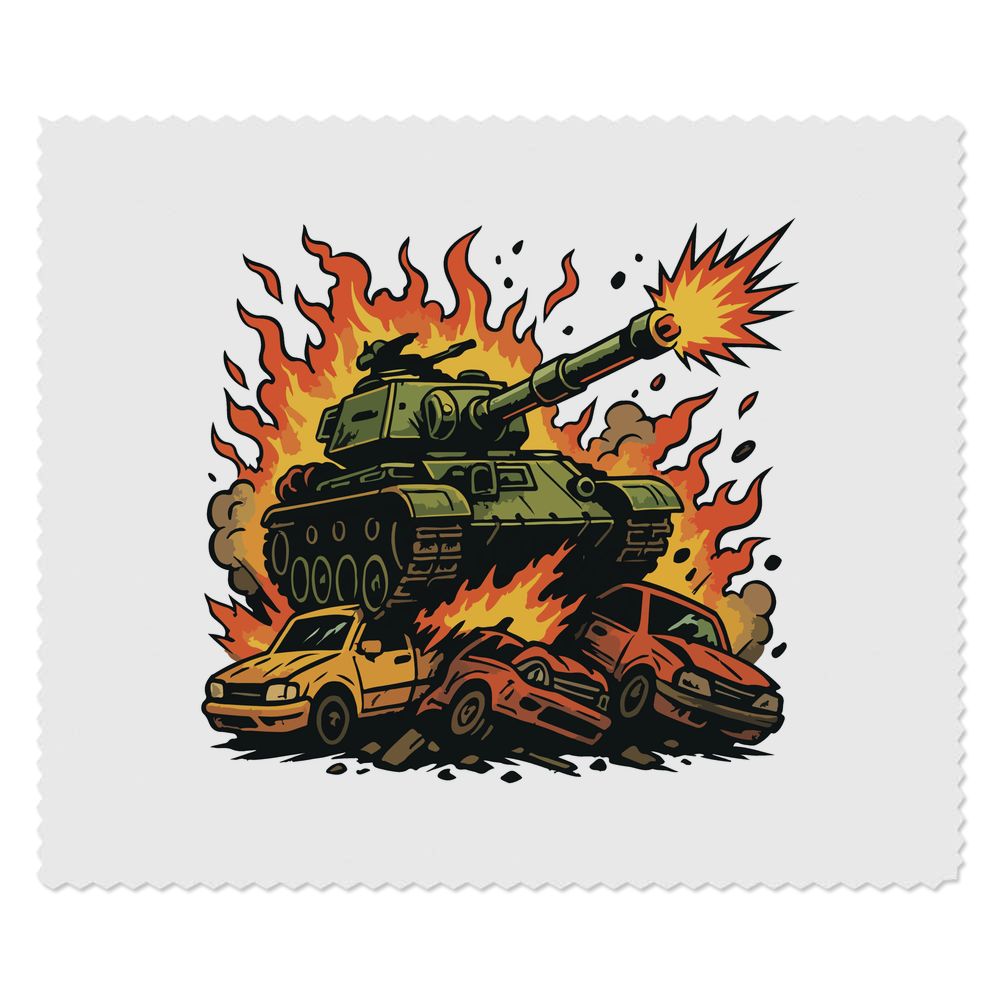 2 x 'Battle Tank' Microfibre Lens / Glasses Cleaning Cloths (LC00035560)