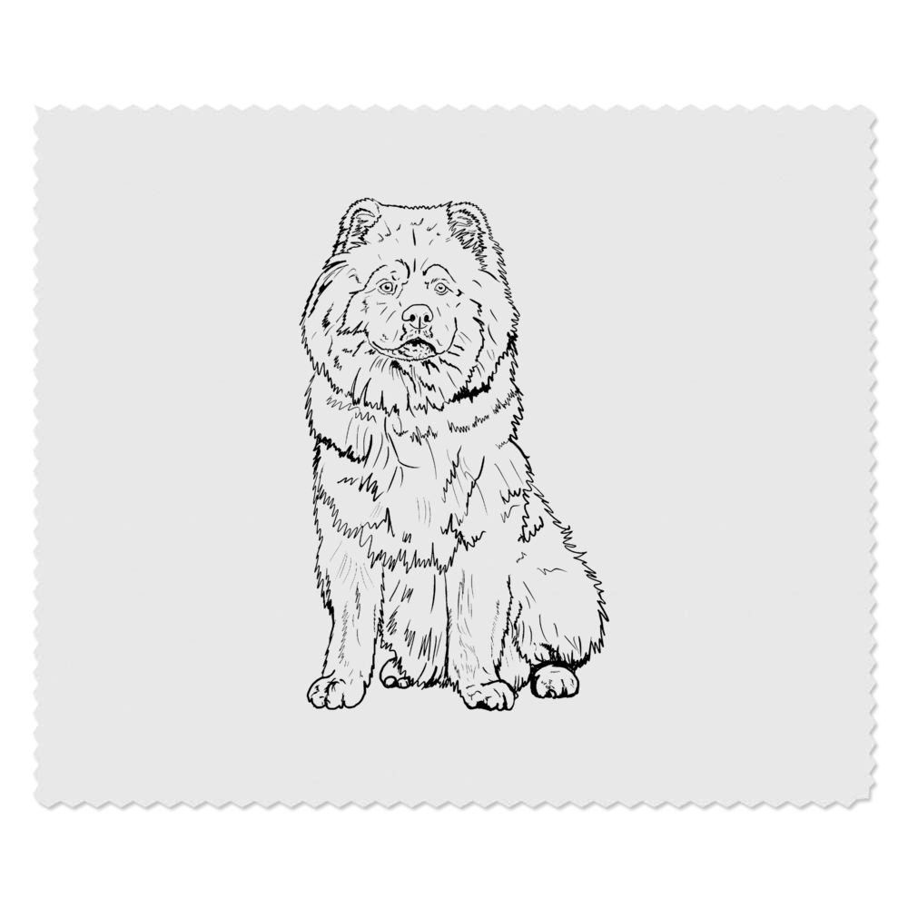 2 x 'Chow Chow Dog' Microfibre Lens / Glasses Cleaning Cloths (LC00036364)