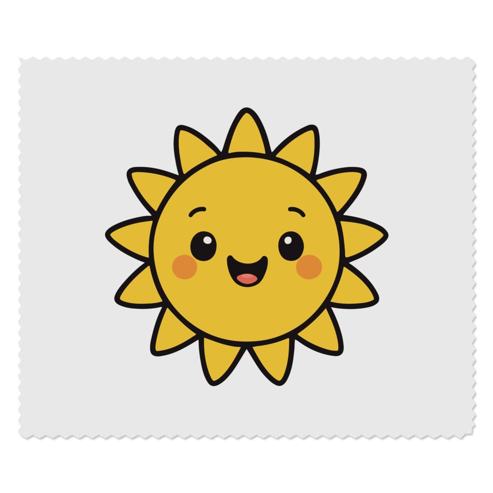 2 x 'Cute Sunshine' Microfibre Lens / Glasses Cleaning Cloths (LC00036544)