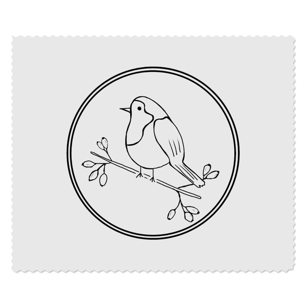 2 x 'Christmas Robin with Berries' Microfibre Lens / Glasses Cleaning Cloths (LC00037271)