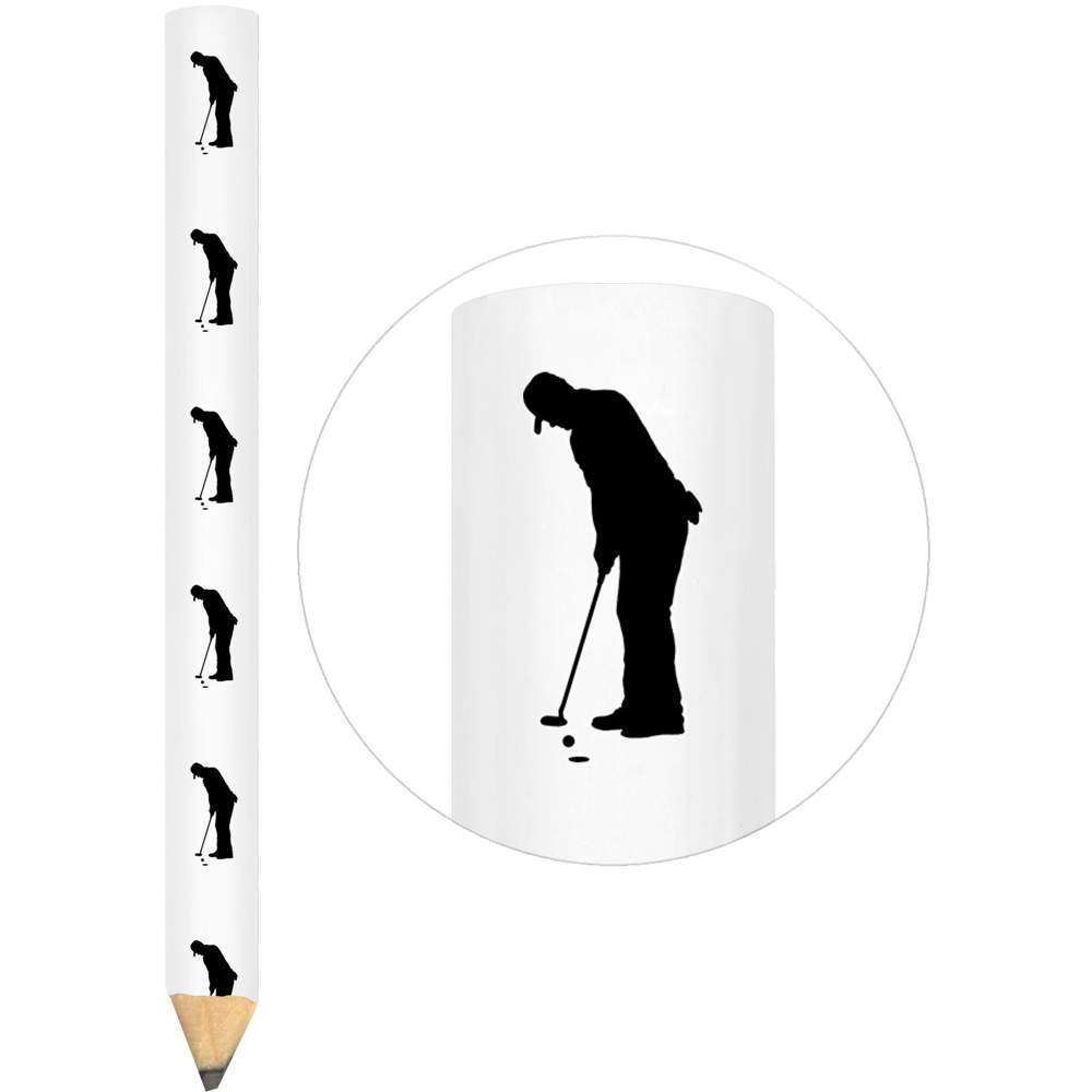 3 x 'Putting Golfer Silhouette' Carpenter's Pencils (LP00013124)