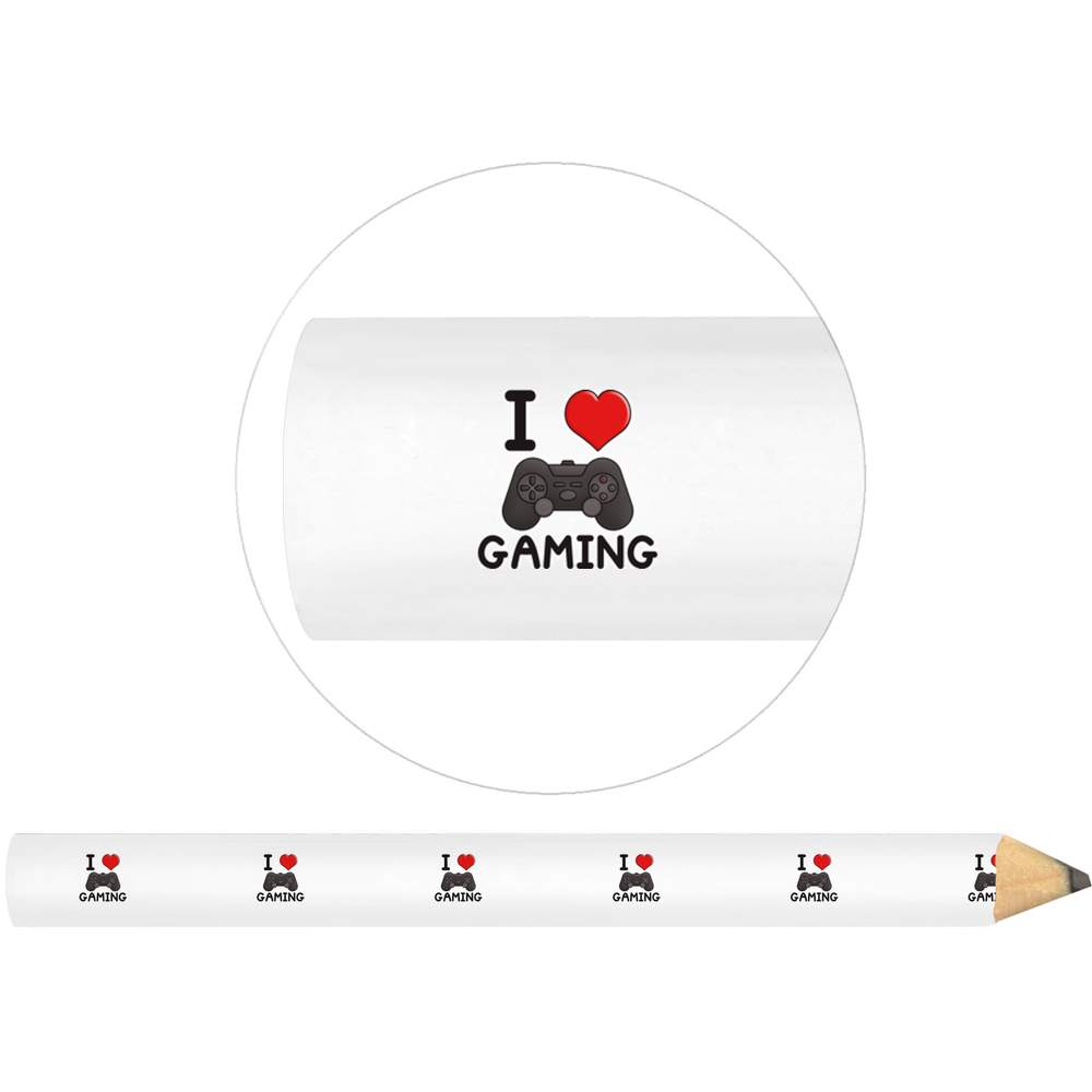 3 x 'I Love Gaming' Carpenter's Pencils (LP00021182)