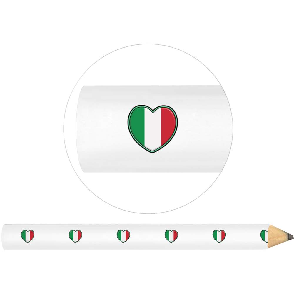 3 x 'Italy Flag Heart' Carpenter's Pencils (LP00024841)