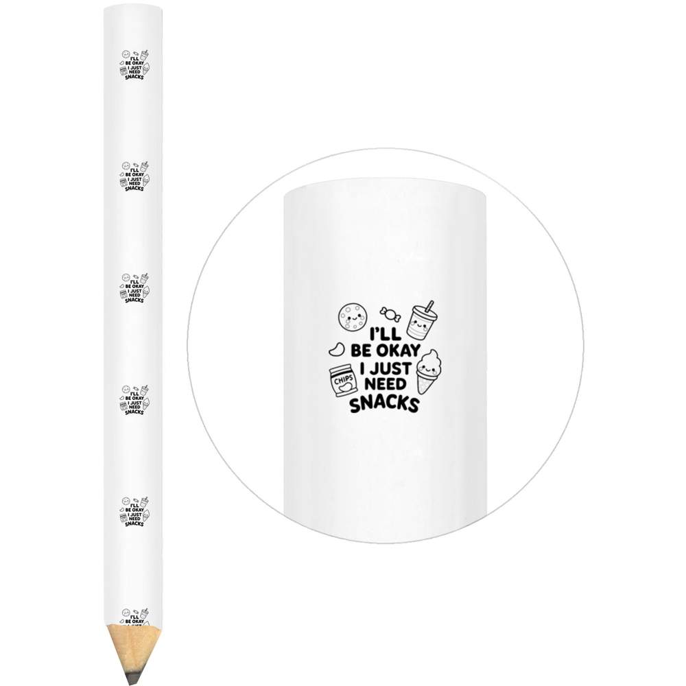 3 x 'I'll Be Okay. I Just Need Snacks' Carpenter's Pencils (LP00037836)