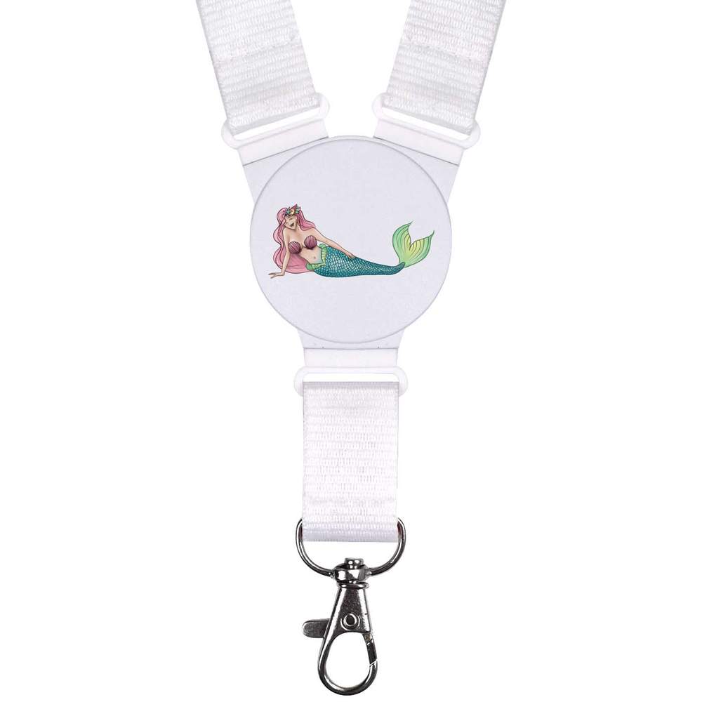 'Laughing Mermaid' Neck Strap / Lanyard (LY00008677)