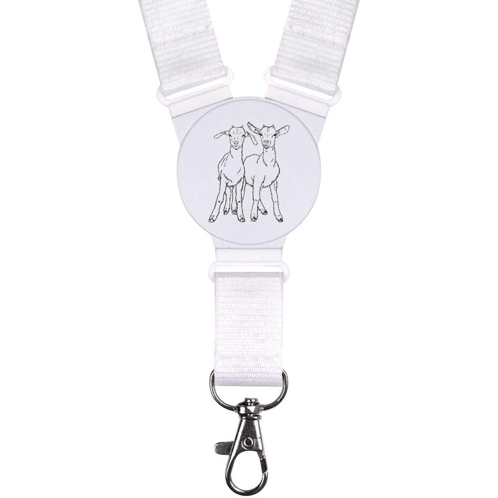 'Pair Of Goats' Neck Strap / Lanyard (LY00011742)