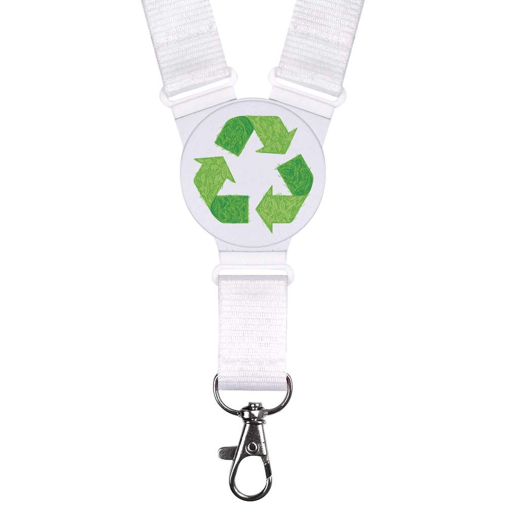 'Grass & Leaf Recycle Sign' Lanyard / Neck Strap - Badge Holder for Work, School, Events, Keys and ID Cards (LY00027247)