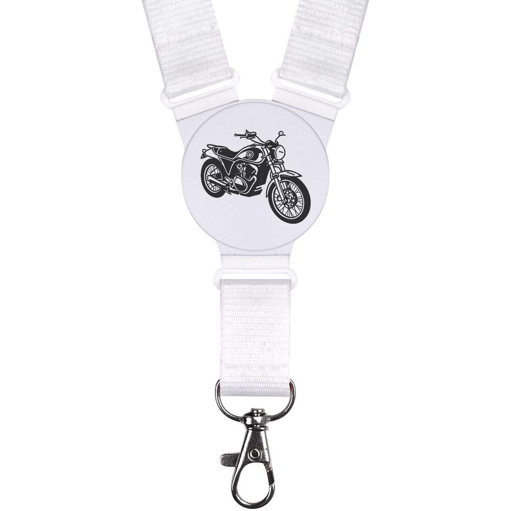 'Biker Motorcycle' Lanyard / Neck Strap - Badge Holder for Work, School, Events, Keys and ID Cards (LY00028786)