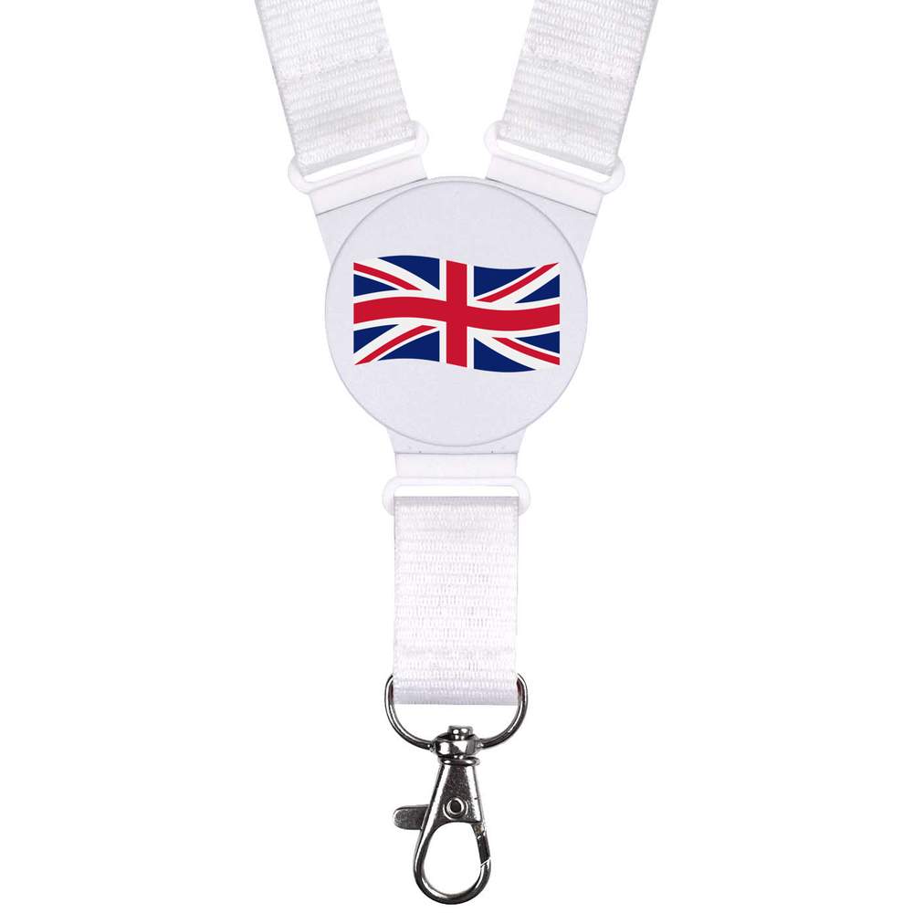 'Waving British Union Jack Flag' Neck Strap / Lanyard (LY00029177)