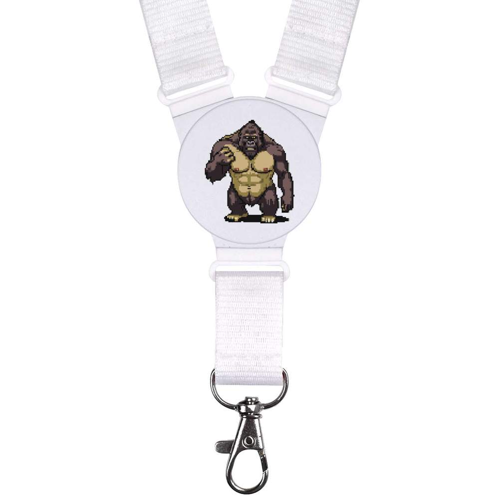 'Gorilla Pixel Art' Neck Strap / Lanyard (LY00029955)
