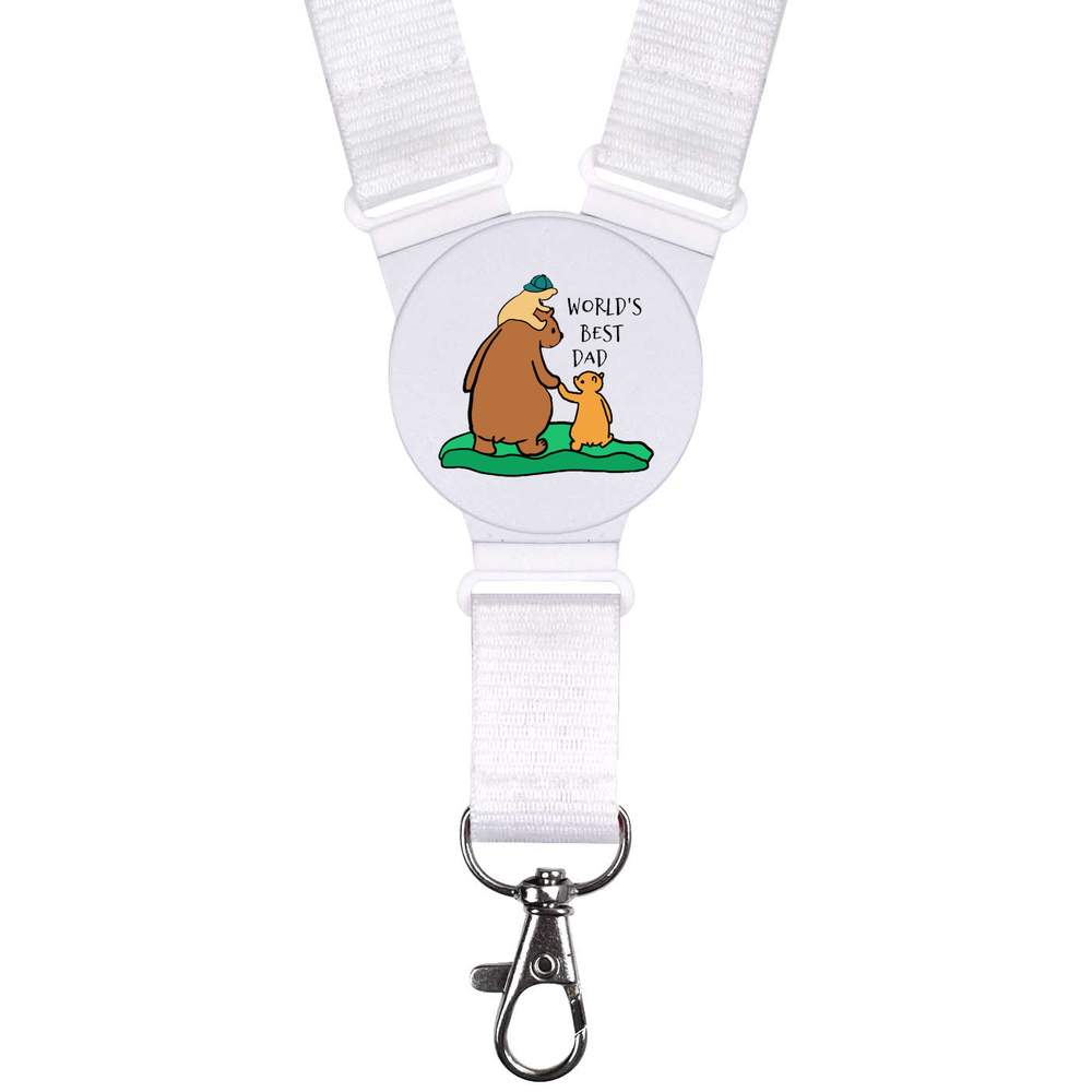 'World's Best Dad' Lanyard / Neck Strap - Badge Holder for Work, School, Events, Keys and ID Cards (LY00031532)