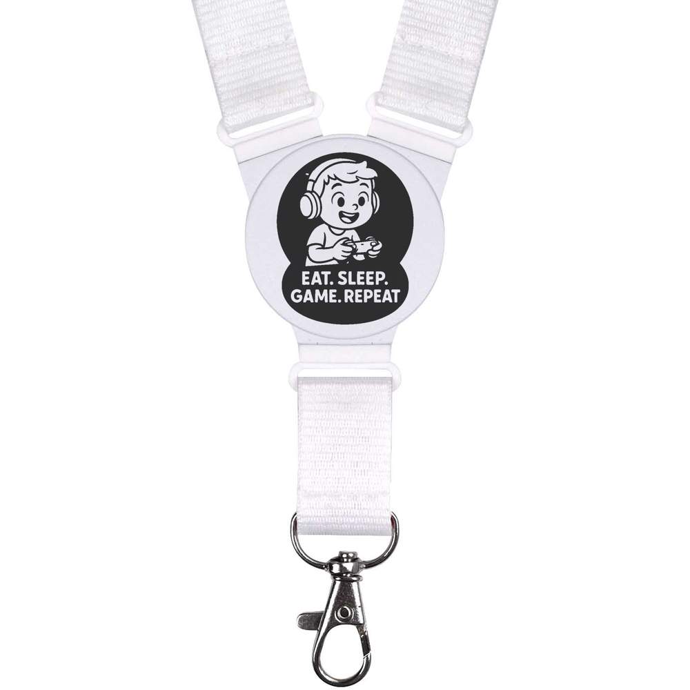'Eat. Sleep. Game. Repeat.' Neck Strap / Lanyard (LY00038154)