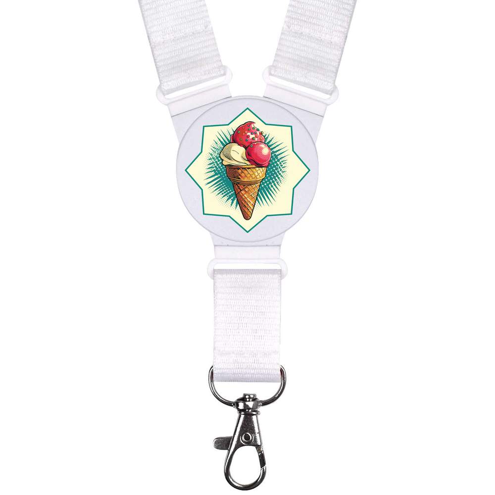 'Ice Cream Waffle Cone' Neck Strap / Lanyard (LY00038942)