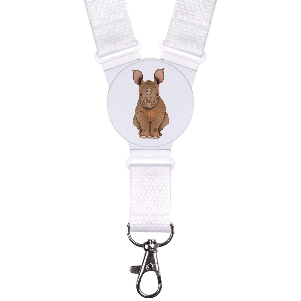 'Baby Rhino Sitting' Neck Strap / Lanyard (LY00039021)