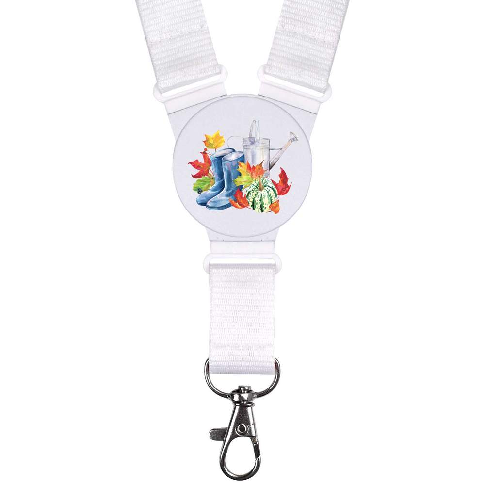 'Watering Can, Boots And Pumpkins Watercolor  ' Neck Strap / Lanyard (LY00041461)