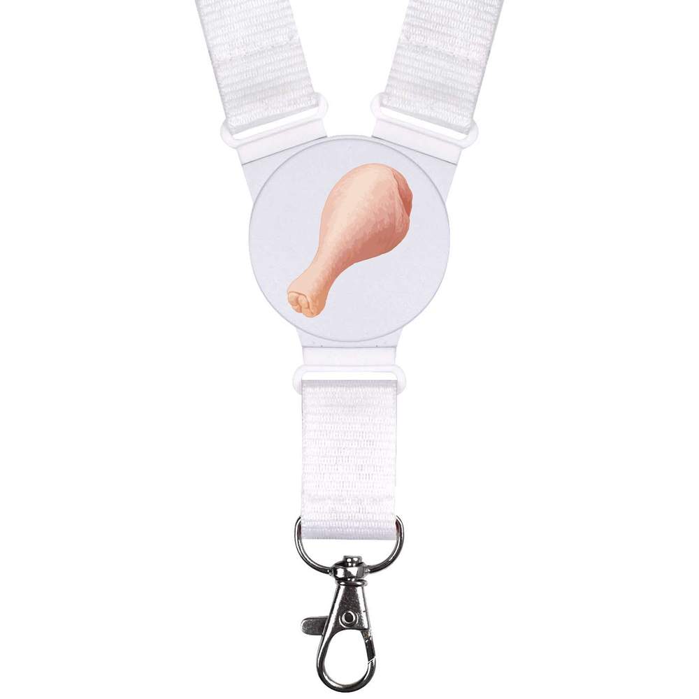 'Raw Chicken Drumstick For Cooking' Neck Strap / Lanyard (LY00041474)