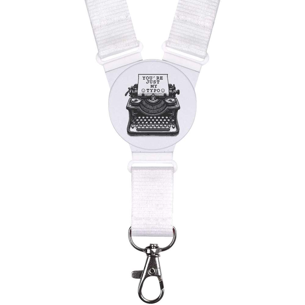 'Vintage Typewriter Typo' Neck Strap / Lanyard (LY00042221)