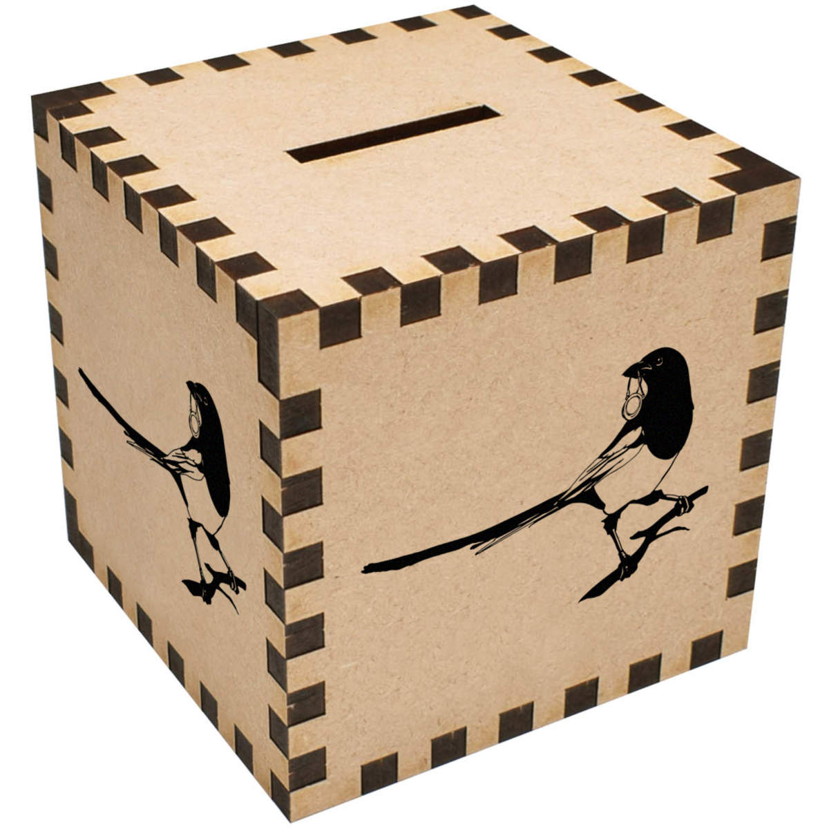 'Magpie With Ring' Money Box / Piggy Bank (MB00001518)