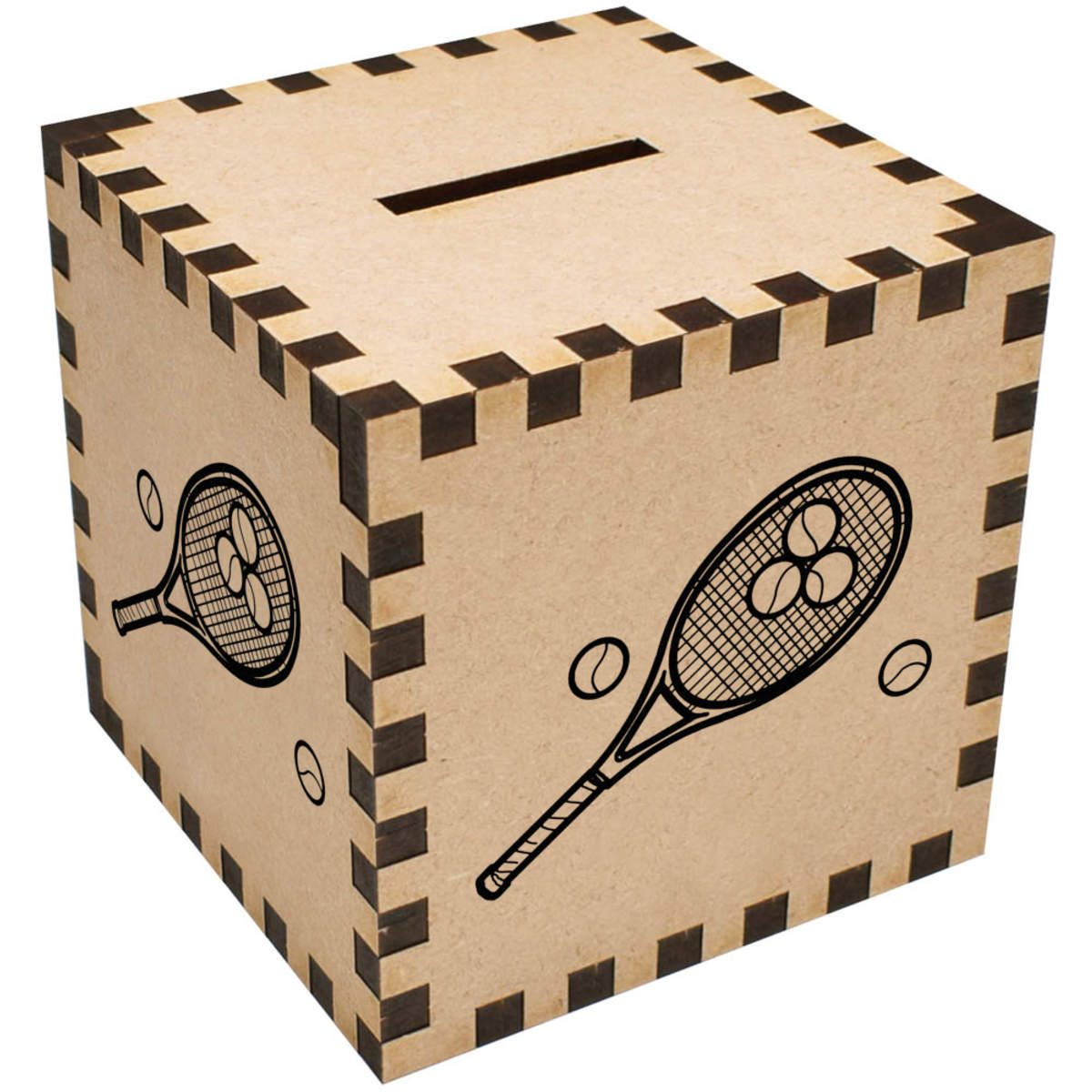 'Tennis Racket & Balls' Money Box / Piggy Bank (MB00081583)