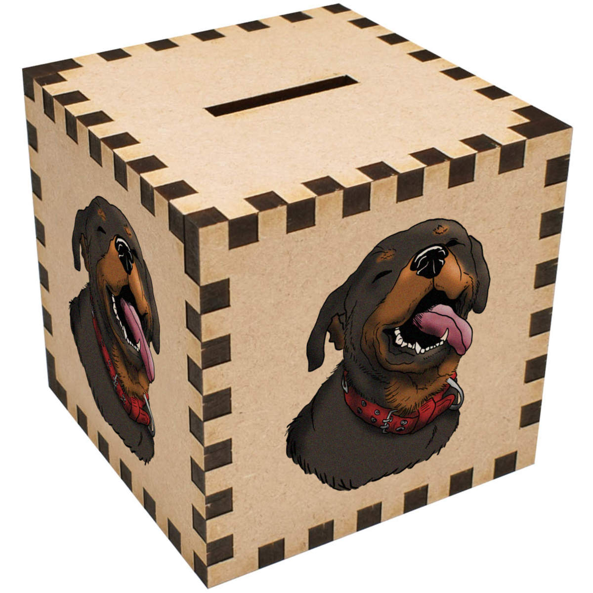 'Happy Rottweiler' Money Box / Piggy Bank (MB00084923)