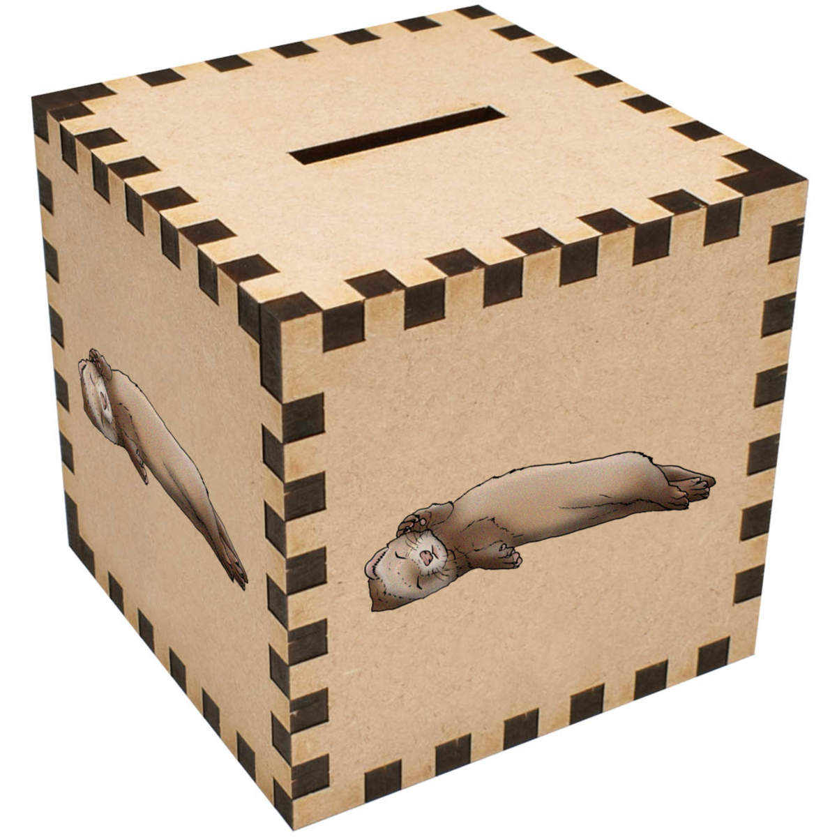 'Sleeping Baby Ferret' Money Box / Piggy Bank (MB00092177)