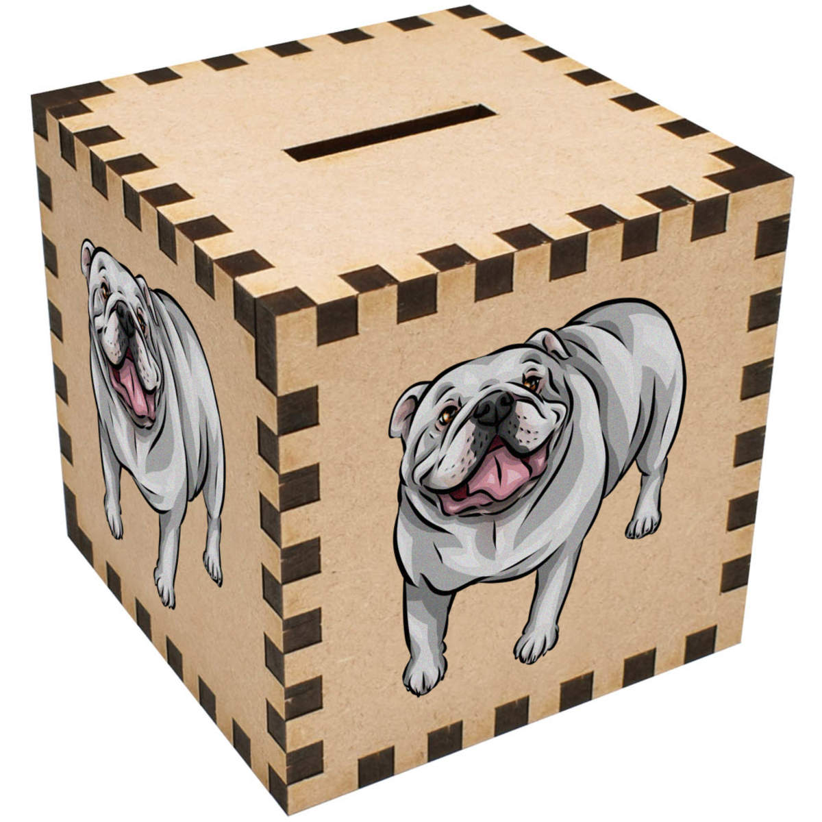 'White English Bulldog' Money Box / Piggy Bank (MB00092867)