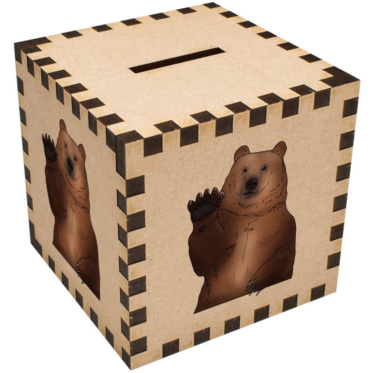 'Waving Bear' Money Box / Piggy Bank (MB00096439)