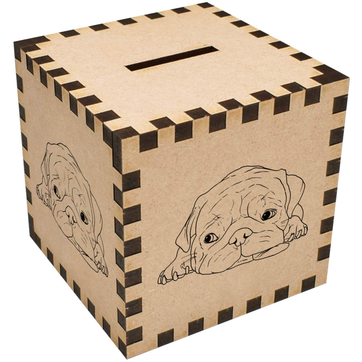 'Lazy Pug' Money Box / Piggy Bank (MB00096711)