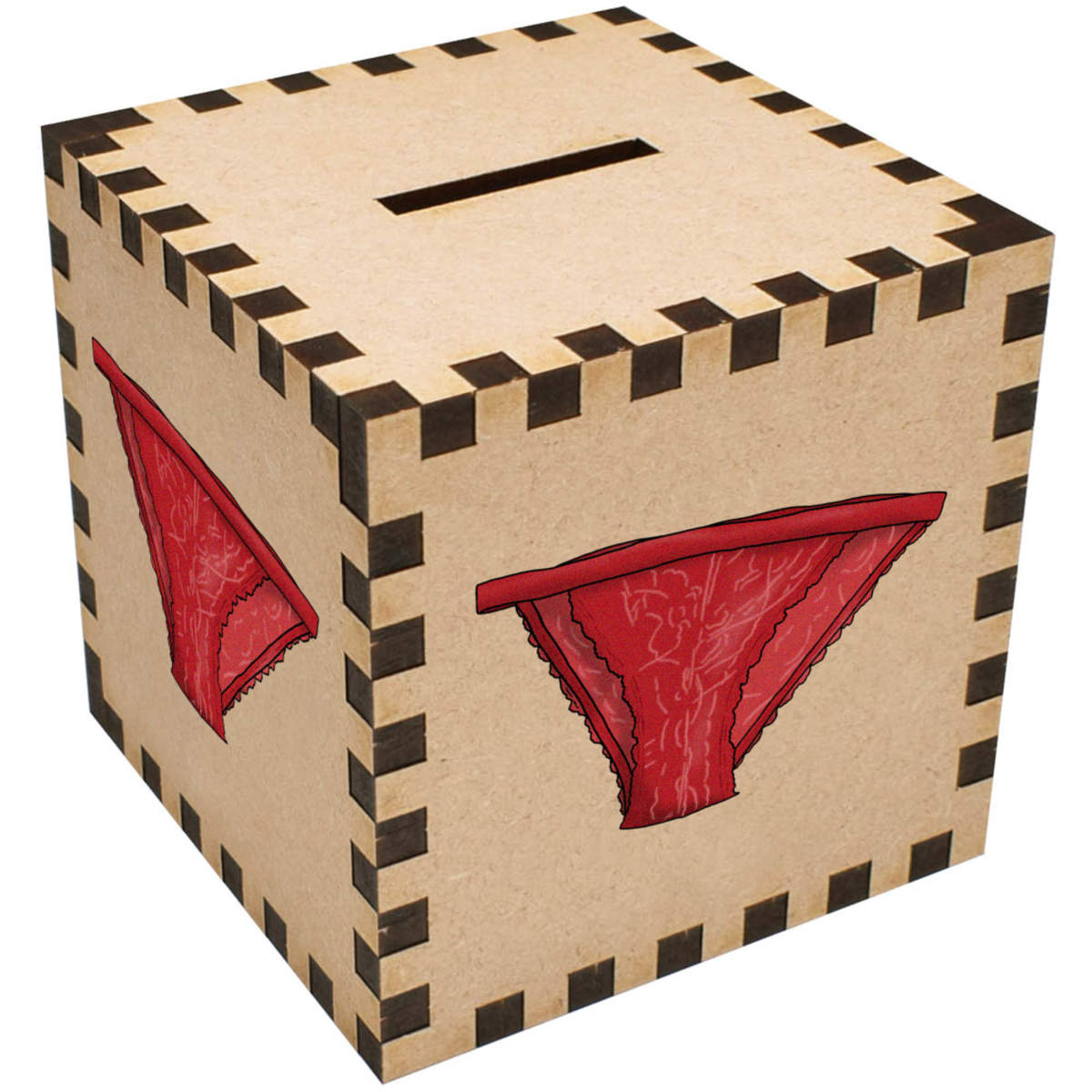 'Red Knickers' Money Box / Piggy Bank - Coin Bank / Savings Box for Home and Birthday Gifts (MB00097029)