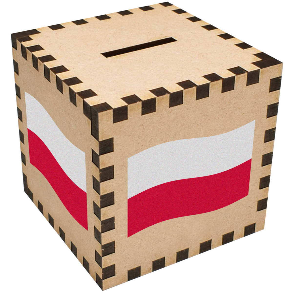 'Waving Polish Flag' Money Box / Piggy Bank (MB00105699)