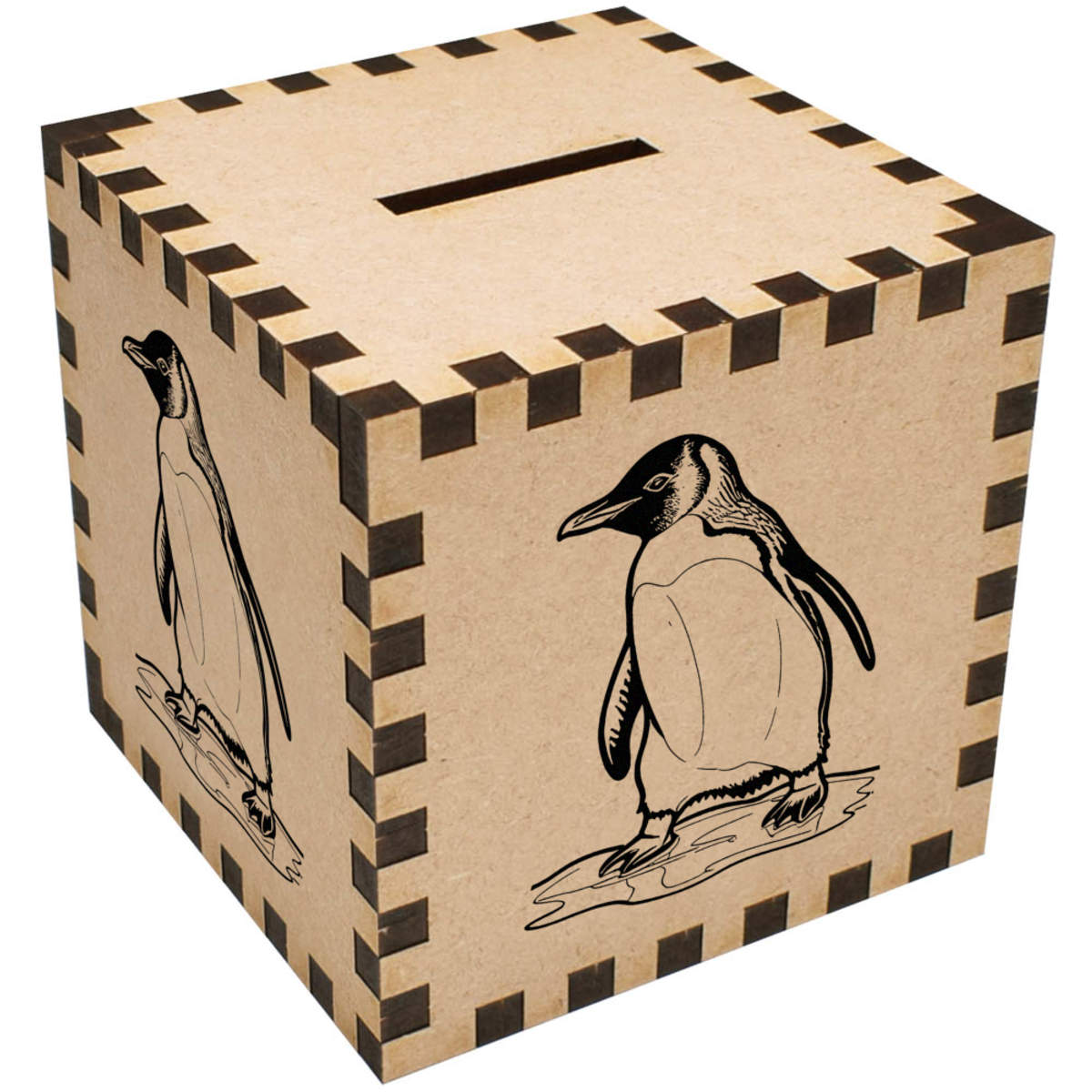 'Penguin Sliding On Ice' Money Box / Piggy Bank (MB00106213)