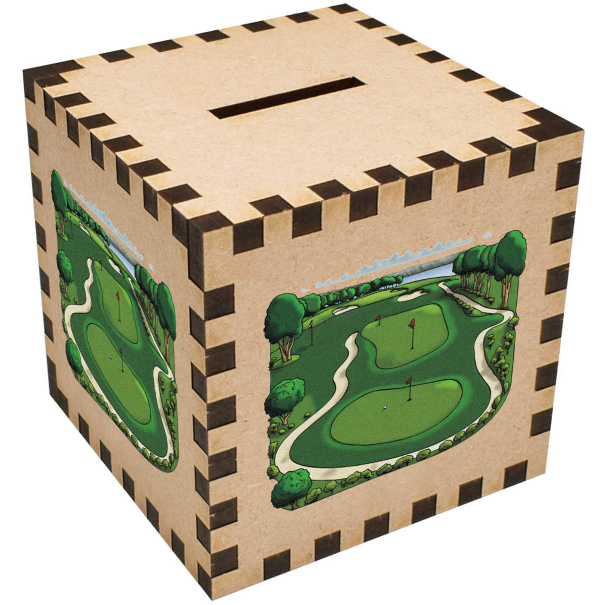 'Golf Course' Money Box / Piggy Bank - Coin Bank / Savings Box for Home and Birthday Gifts (MB00108371)