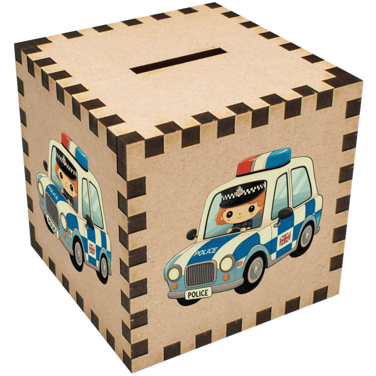 'Cute Police Car' Money Box / Piggy Bank (MB00111365)