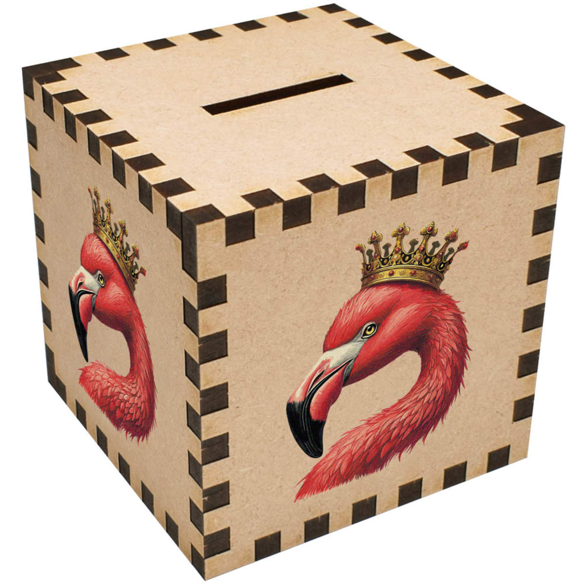 'Flamingo Wearing Crown' Money Box / Piggy Bank (MB00112183)