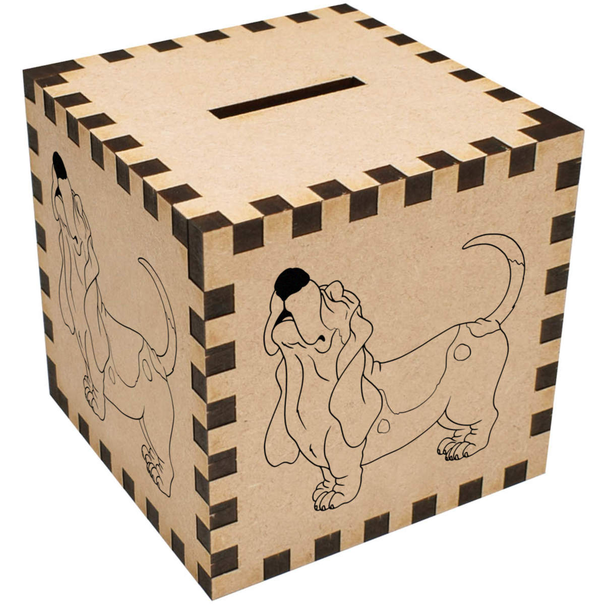 'Basset Hound Howl' Money Box / Piggy Bank (MB00113118)